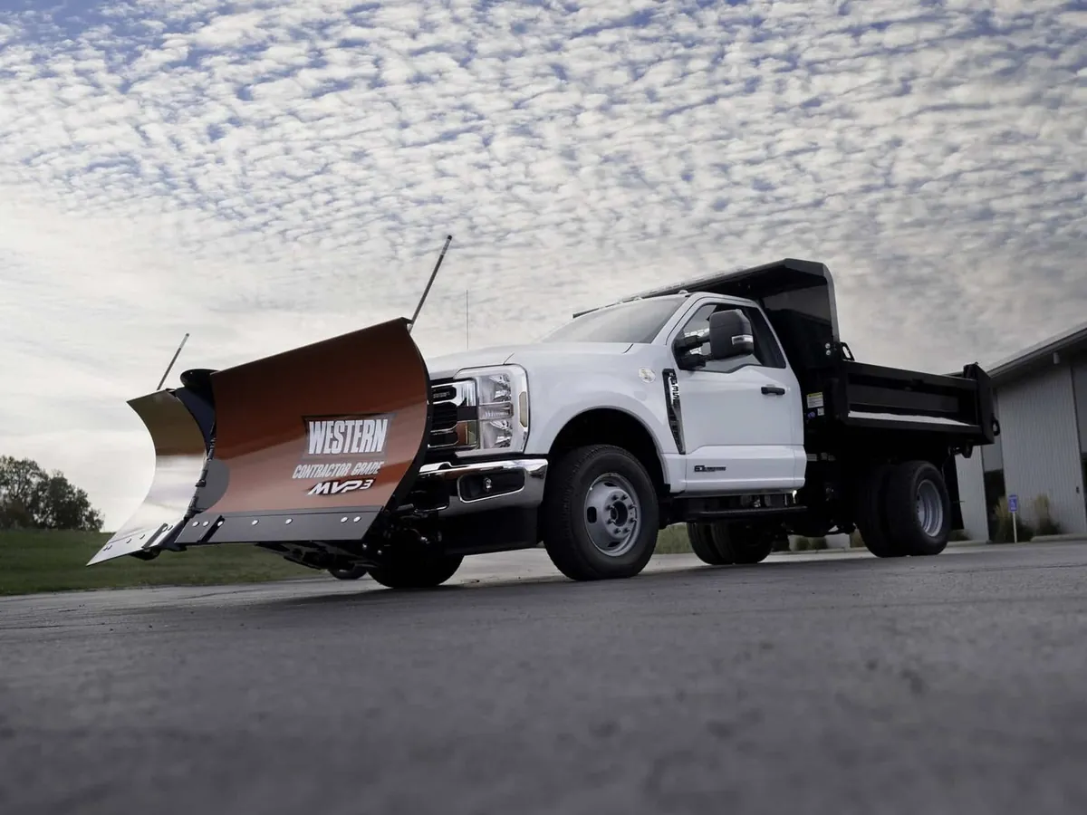 Knapheide dump body with plow and spreader on a Ram 5500