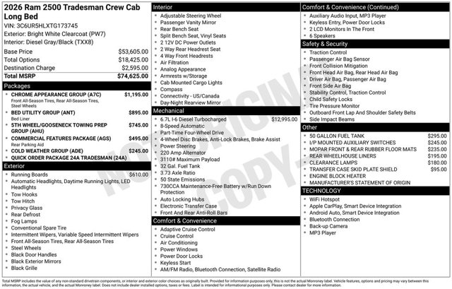 2026 Ram 2500 Tradesman