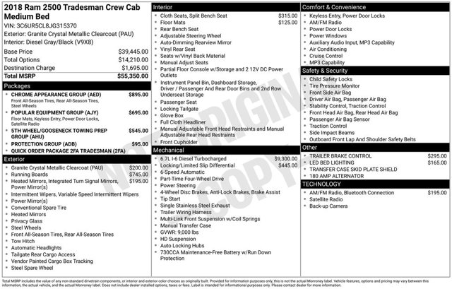 2018 Ram 2500 Tradesman