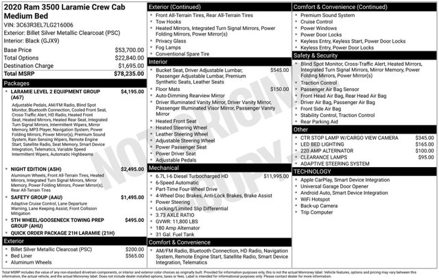 2020 Ram 3500 Laramie